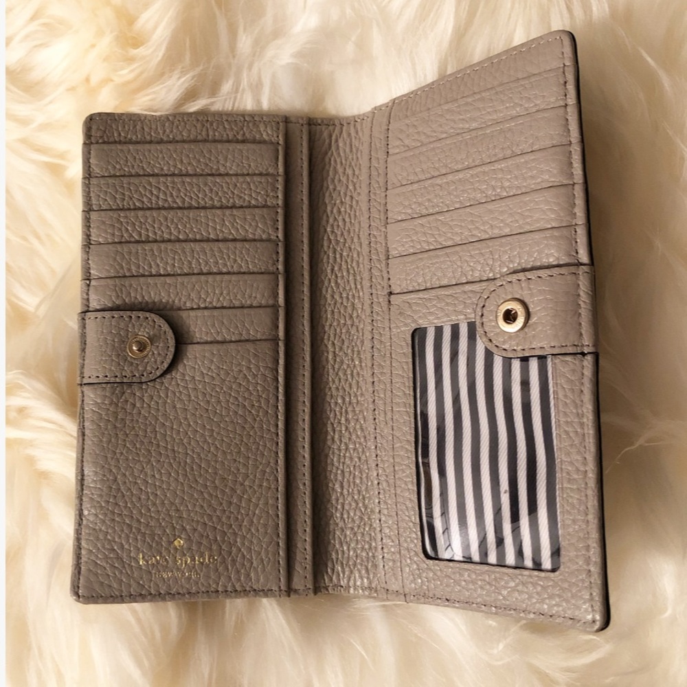 ♠️ KATE SPADE Long Wallet - Gray - Picture 5 of 7